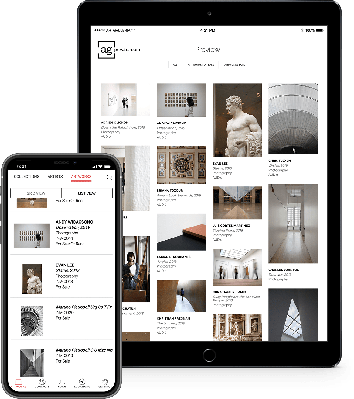 screenshot of Art Galleria